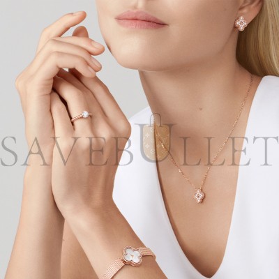 VAN CLEEF ARPELS VINTAGE ALHAMBRA EARRINGS - ROSE GOLD, DIAMOND  VCARP2R500